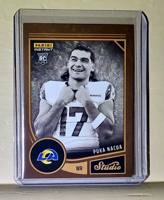 Puka Nacua 2023 Panini NFL Studio Rookies #18 Rookie Card 1/370 - Football Card Single