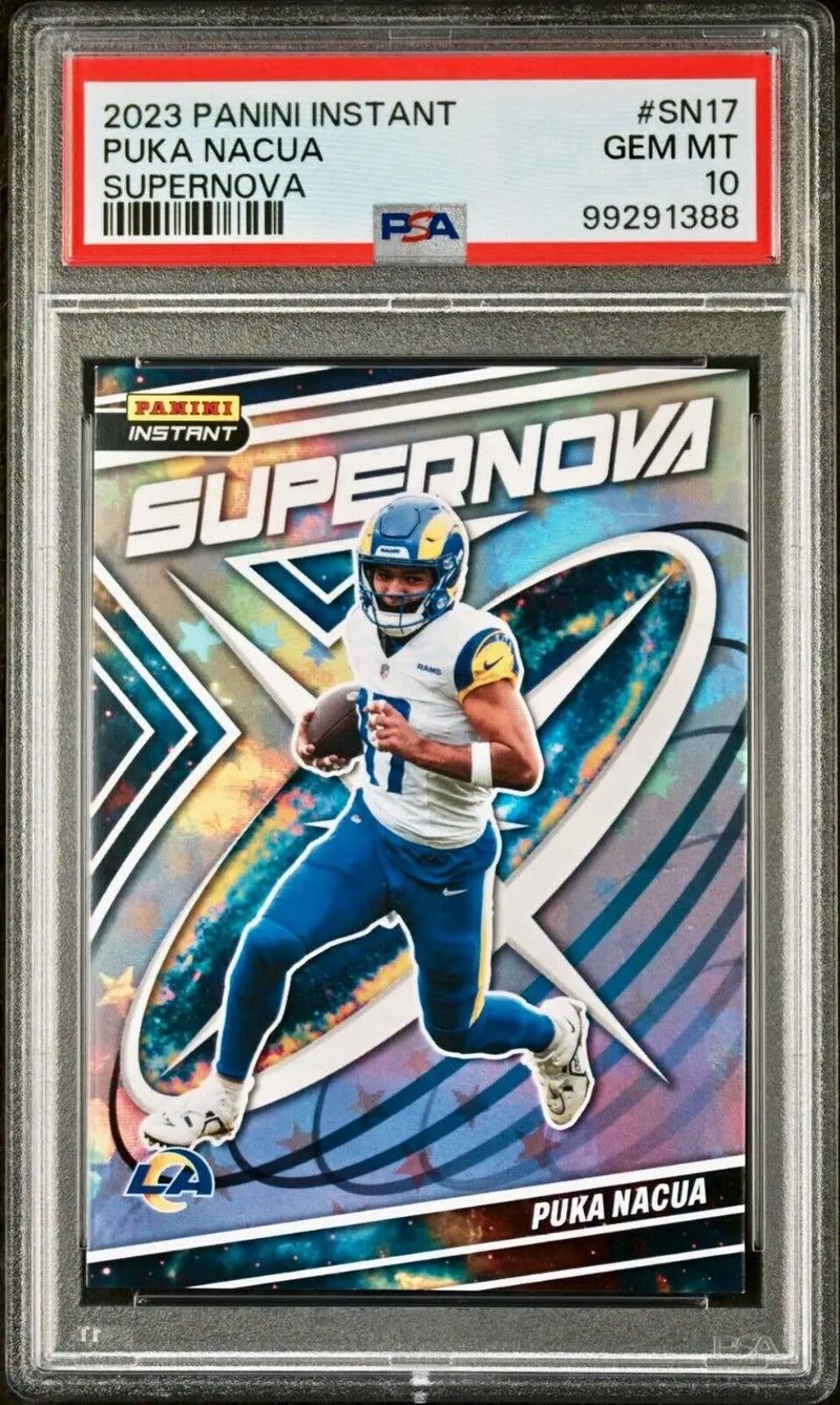 Puka Nacua 2023 Panini Supernova NFL #SN-17 Football Card PSA 10 Gem Mint