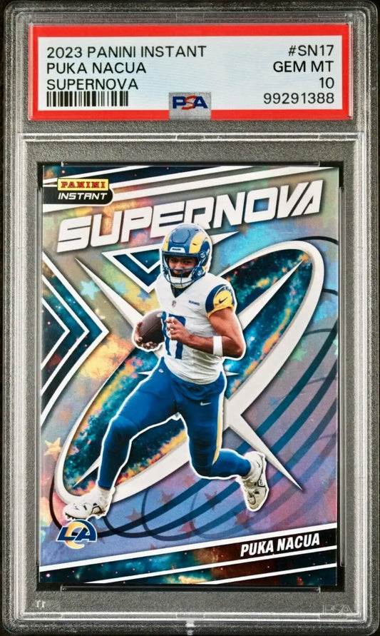 Puka Nacua 2023 Panini Supernova NFL #SN-17 Football Card PSA 10 Gem Mint - Football Card Single