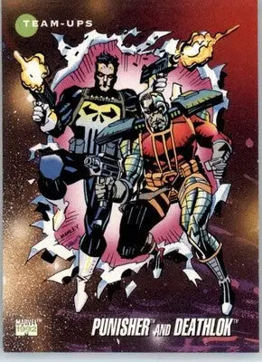 Punisher and Deathlok - 1992 Impel Marvel Universe - NM - #86 - Marvel Card Single