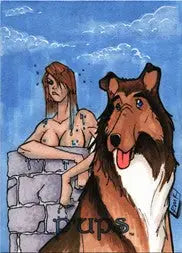 Pups: Pinup Girls & Puppies Sketch Card by Ryan Kincaid Breed #38 - Non-Sport Single
