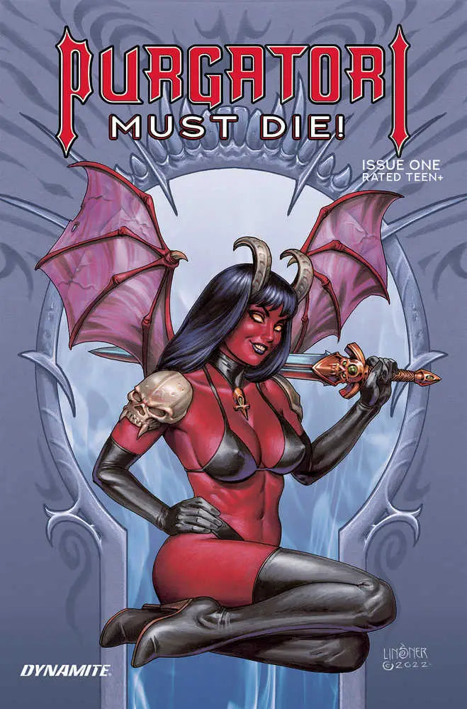 Purgatori Must Die #1 Cover B Linsner features a red-skinned female demon with bat wings