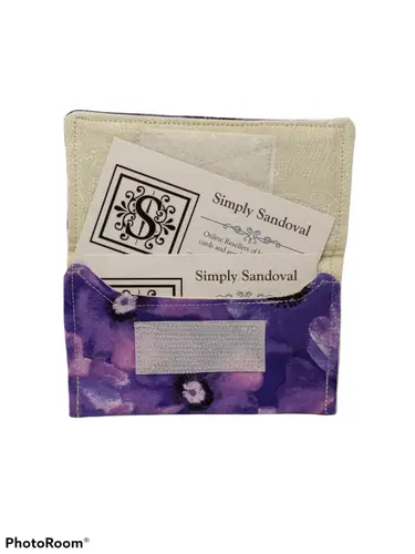 Purple Pansies Re-useable *gift card holder - General Merchandise