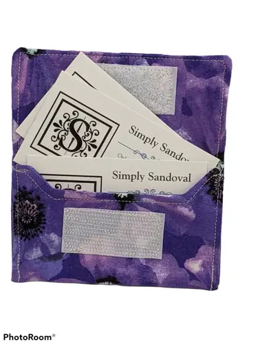 Purple Pansies Re-useable *gift card holder * - pansy lining ID:33305 - General Merchandise