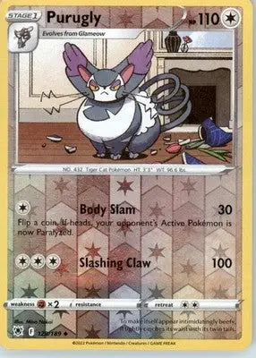 Purugly - SWSH10: Astral Radiance - Reverse Holo LP - #128/189 - Pokémon Card Single