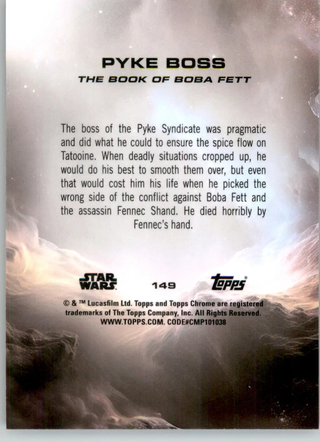 Pyke Boss - 2025 Topps Chrome Star Wars Sapphire - #149 - Non_sport - Star Wars Card Single