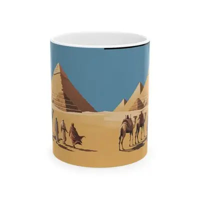 Pyramid Adventure Mug Desert Landscape Coffee Cup - Unique Ceramic Drinkware, - General Merchandise