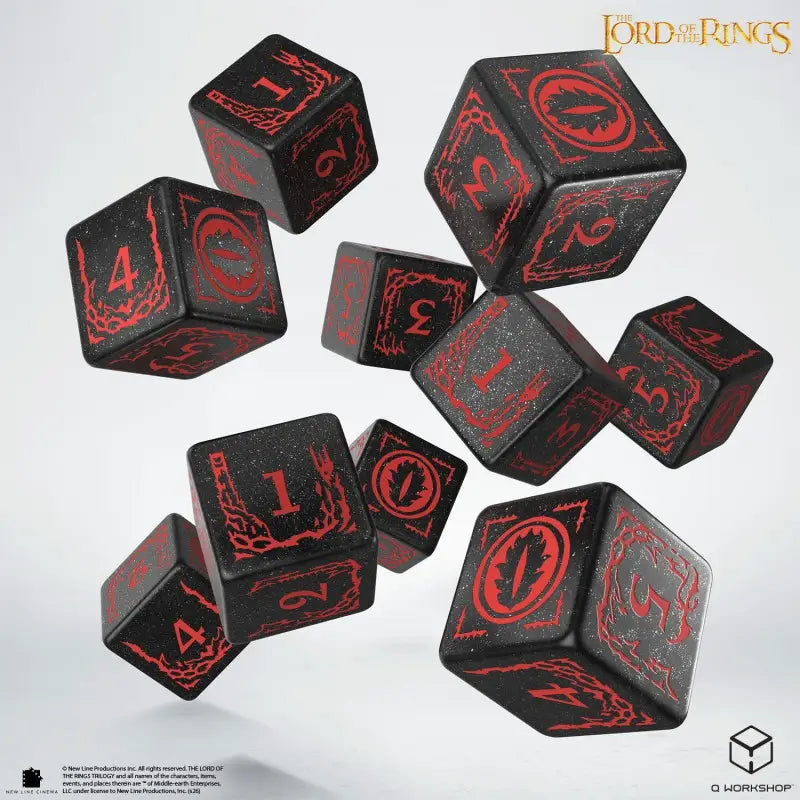 Q-Workshop The Lord of the Rings: Mordor 10xD6 Dice Set - Entertainment Card Single