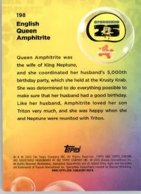 Queen Amphrite - 2025 Topps Chrome SpongeBob SquarePants - #198 - Non-Sports Card Single