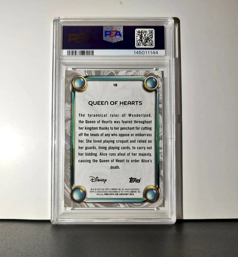 Queen of Hearts 2025 Topps Disney #18 Winter Variant Card Alice inland PSA 8 - Non-Sports Card Single