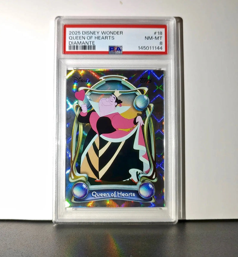 Queen of Hearts 2025 Topps Disney #18 Winter Variant Card Alice inland PSA 8 - Non-Sports Card Single