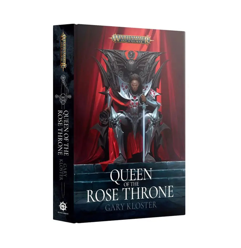 Fantasy-themed hardcover book Queen of the Rose Throne featuring Nyssa Volari artwork