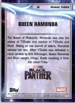 Queen Ramonda - 2025 Topps Chrome Marvel Studios - #86 - Non_sport - Marvel Card Single