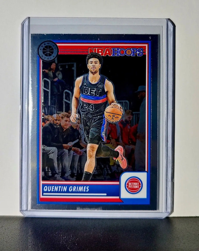 Quentin Grimes 2023-24 Panini Premium Stock NBA Hoops #216 Card Detroit Pistons - Basketball Card Single