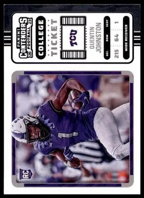 Quentin Johnston 2023 Panini Chronicles Draft Picks Contenders #12 TCU - Football Card Single
