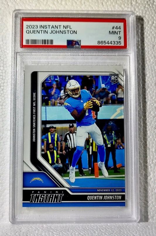 Quentin Johnston 2023 Panini NFL Rookie #44 Card 1 of 88 Chargers PSA 9 Mint