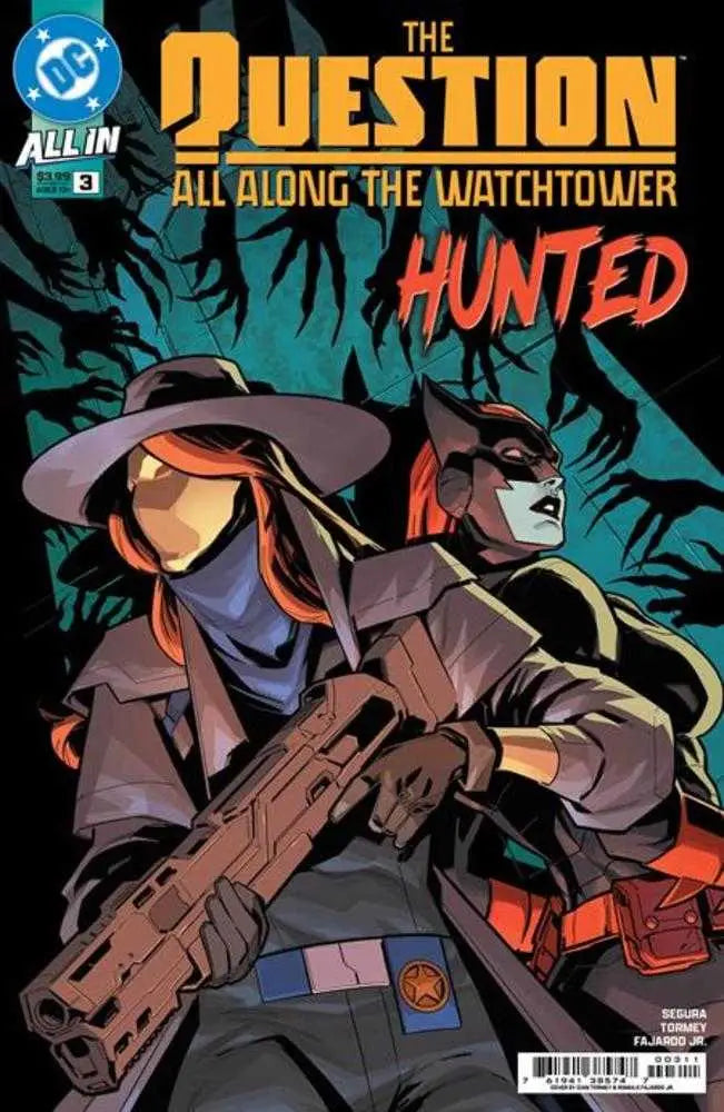 Comic book cover of Question All Along The Watchtower #3 by Cian Tormey featuring Justice League