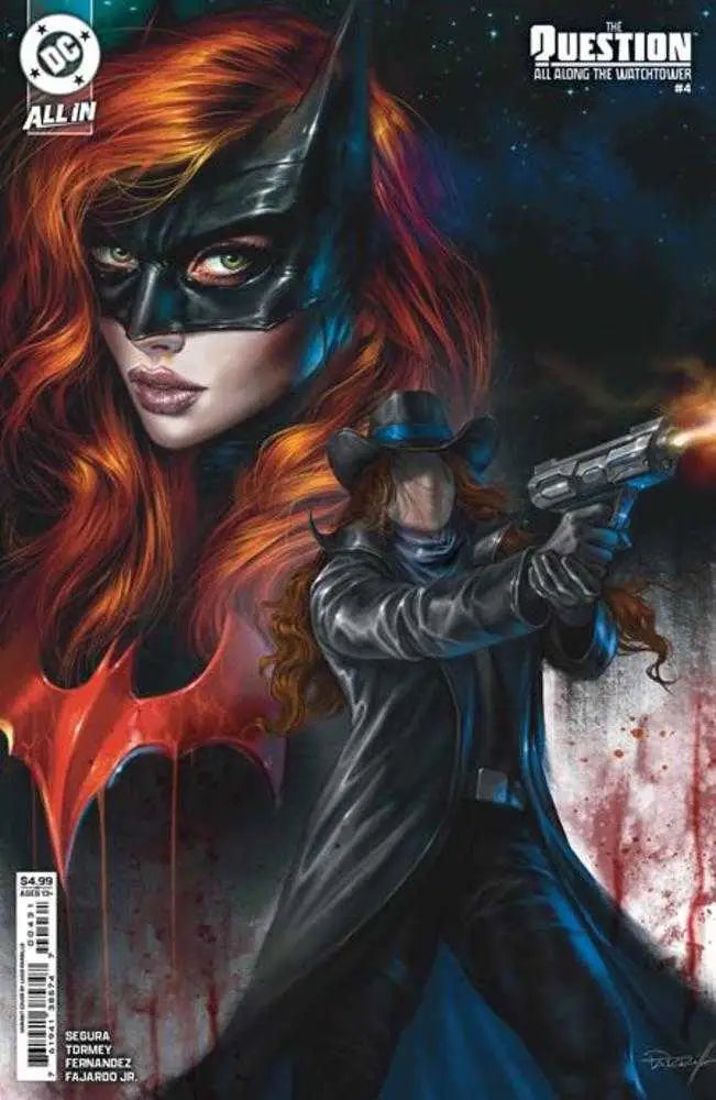 Comic book cover featuring Question All Along The Watchtower #4 by Lucio Parrillo on Card Stock Variant