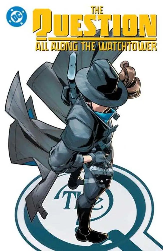 Comic book cover featuring The Question from Justice League in Question All Along The Watchtower TPB