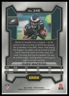 Quez Watkins 2023 Panini Prizm #246 Philadelphia Eagles