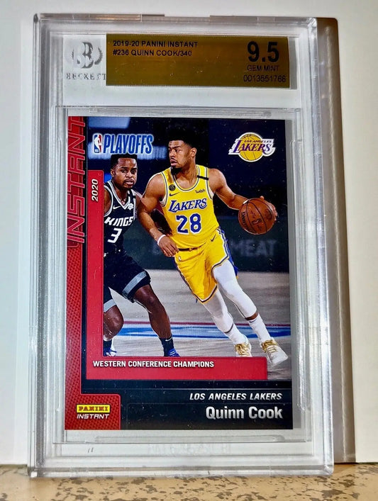 Quinn Cook 2019-20 Panini NBA #236 Card 1 of 340 BGS 9.5 Gem Mint LA Lakers - Basketball Card Single