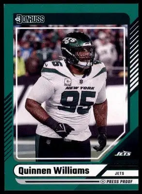 Quinnen Williams 2024 Donruss Press Proof Green #11 New York Jets