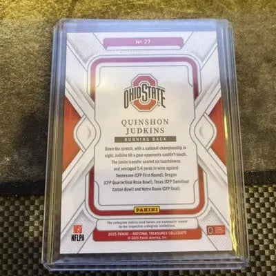 Quinshon Judkins 2025 National Treasures Collegiate RC /50 - Football Card Single