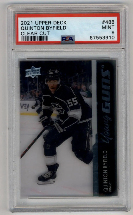 Quinton Byfield 2021-22 Upper Deck Clear Cut #488 PSA 9 Mint - Hockey Card Single