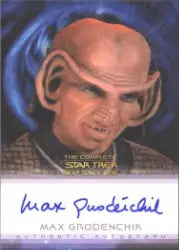 Quotable Star Trek Deep Space Nine Max Grodenchik Autograph Card - Non-Sports Card Single