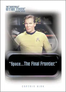Collectible Star Trek Original Series Quotable Star Trek Promo Card featuring Captain Kirk