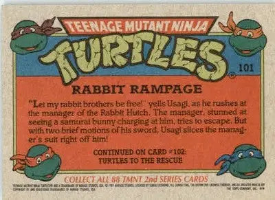 Rabbit Rampage - 1989 Topps Teenage Mutant Ninja Turtles - #101 - Non_sport - Non-Sports Card Single