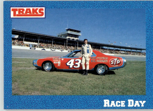Race Day (1973 Highlights) - 1991 Traks Richard Petty - #8 - Racing - Racing Card Single