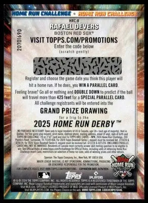 Rafael Devers 2024 Topps Home Run Challenge (Series Two) #HRC-8 Boston Red Sox - Baseball Card Single
