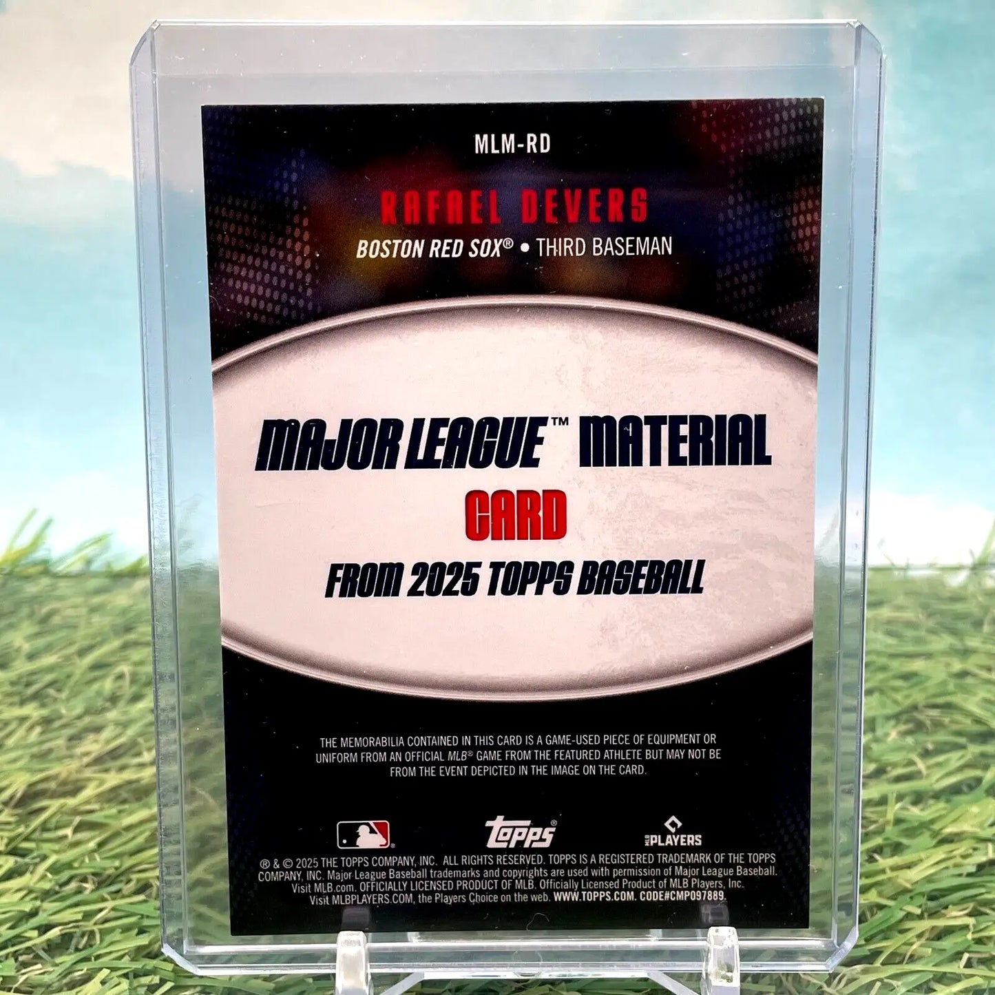 Rafael Devers 2025 Topps Series 1 Major League Materials Relic Boston Red Sox - Baseball Card Single