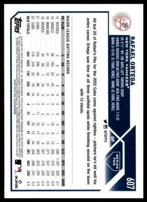 Rafael Ortega 2023 Topps #607 New York Yankees - Baseball Card Single