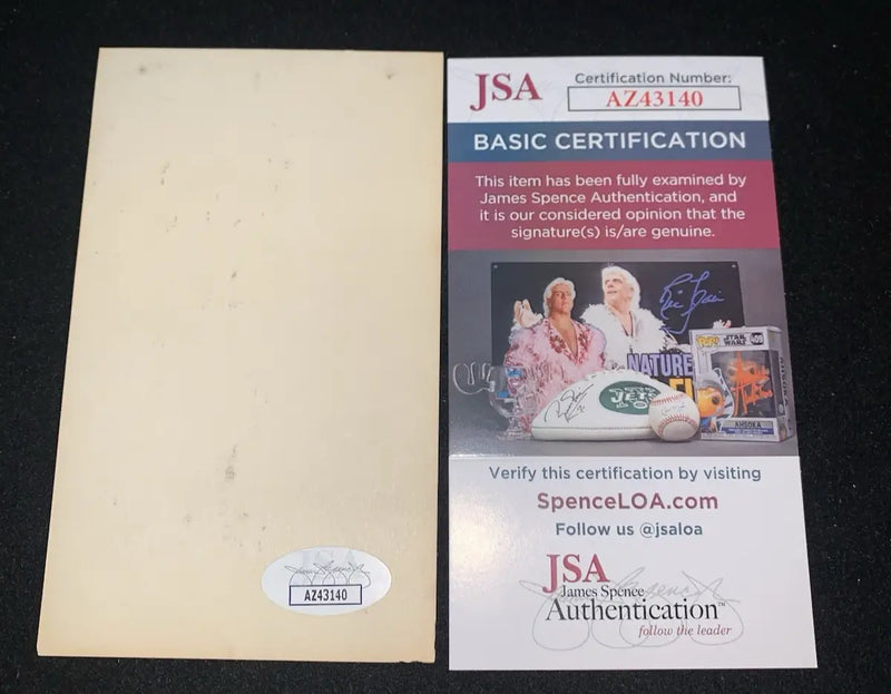 Autographed Rafael Palmeiro Texas Rangers 3x5 team issue memorabilia with JSA certification