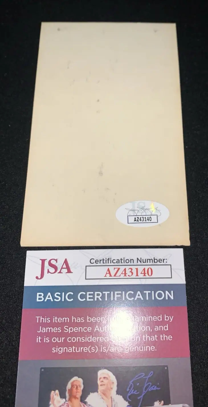 Autographed Rafael Palmeiro 3x5 team issue card with certification JSA