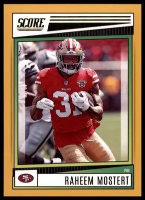 Raheem Mostert 2022 Score Gold #168 San Francisco 49ers - Football Card Single
