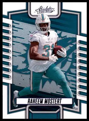 Raheem Mostert 2023 Panini Absolute Blue #40 Miami Dolphins - Football Card Single