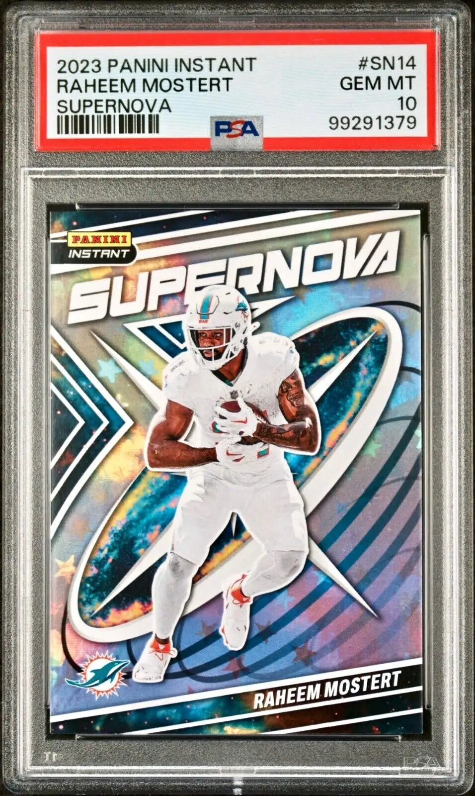 Raheem Mostert 2023 Panini Supernova NFL #SN-14 Football Card PSA 10 Gem Mint - Football Card Single