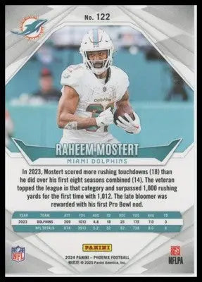 Raheem Mostert 2024 Panini Phoenix #122 Miami Dolphins