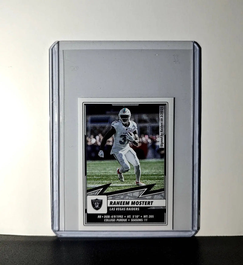 Raheem Mostert 2025 Panini NFL #265 Sticker Las Vegas Raiders