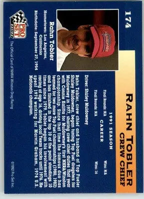 Rahn Tobler - 1992 Pro Set NHRA - #174 - Racing - Racing Card Single