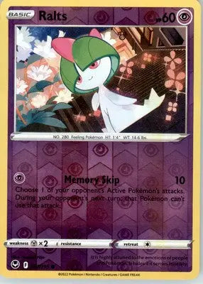 Ralts - SWSH12: Silver Tempest - Reverse Holo LP - #067/195 - Pokémon Card Single