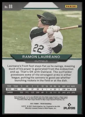 Ramon Laureano 2021 Panini Prizm #88 Oakland Athletics - Baseball Card Single