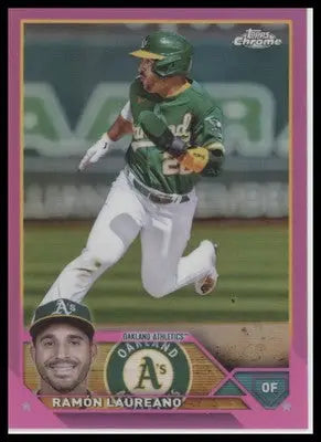 Ramón Laureano 2023 Topps Chrome Pink Refractors #116 Oakland Athletics - Baseball Card Single