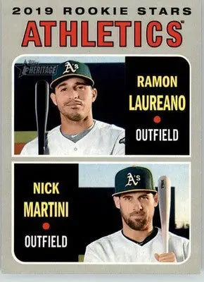 Ramon Laureano / Nick Martini - 2019 Topps Heritage - #21 - RC Baseball - Baseball Card Single