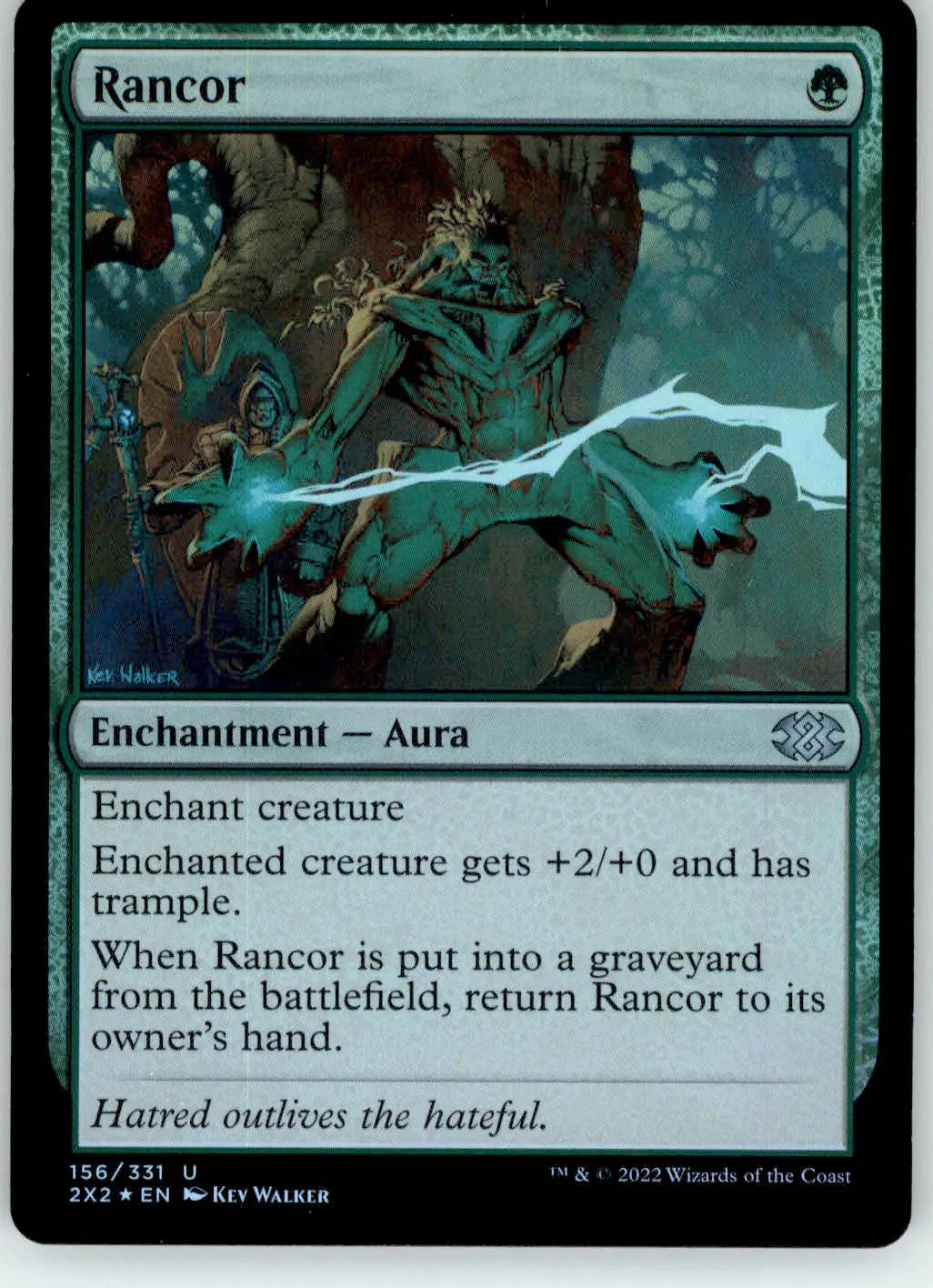 Rancor - Double Masters 2022 - 156 - Foil NM Magic: The Gathering - Magic Card Single