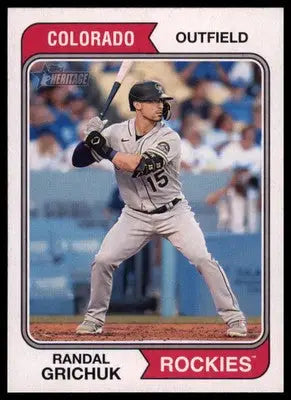 Randal Grichuk 2023 Topps Heritage #233 Colorado Rockies - Baseball Card Single