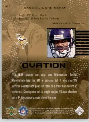 Randall Cunningham - 1999 Upper Deck Ovation - #31 - Football